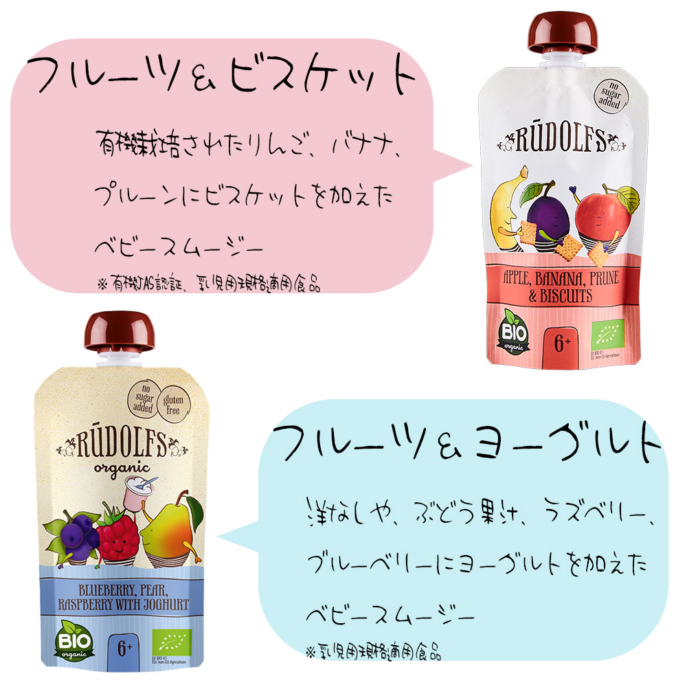 【新商品】フルーツのベビースムージー / 110g 6個 / RUDOLFS