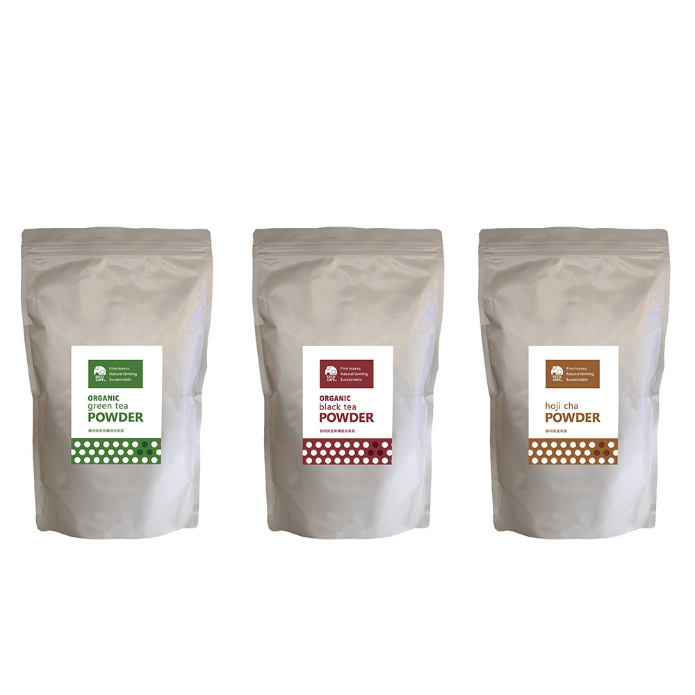 有機 粉末茶 / 緑茶 和紅茶 ほうじ茶 / 800g 1個 / EECO Café